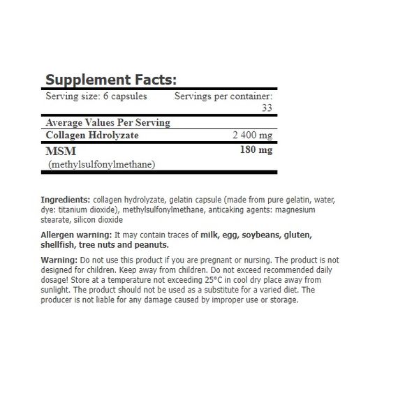 Хондропротектор (для спорта) Amix Nutrition OsteoGelatine + MSM 400 Caps | Зображення 1