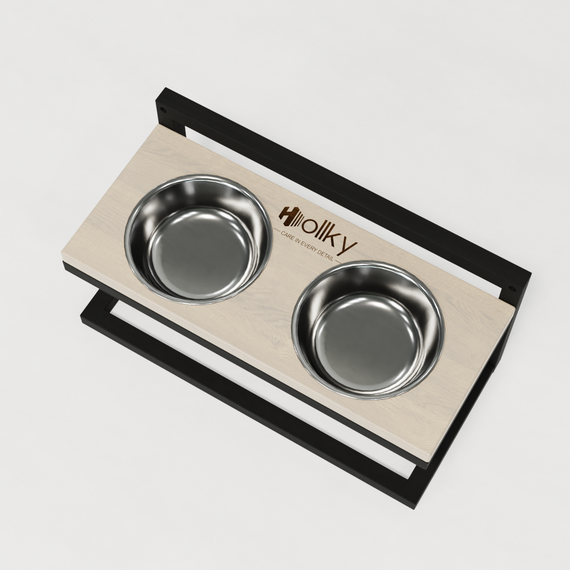 Миски на регулируемой подставке для маленьких собак Hollky Flex S (2 × 0.450 л) FS-422523-BLWH | Зображення 6