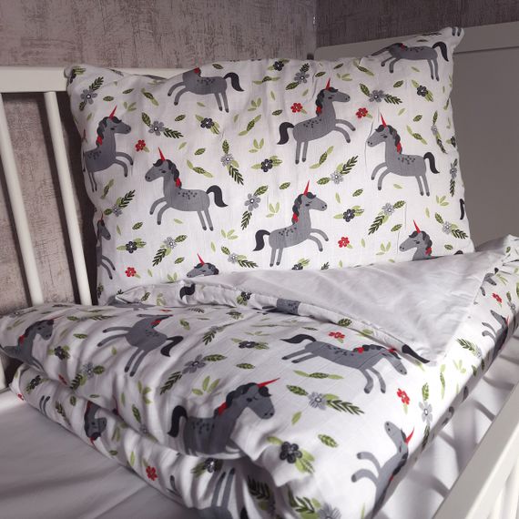Комплект постільної білизни SoundSleep Unicorn муслін підлітковий 145х210 см (94099737) | Зображення 2