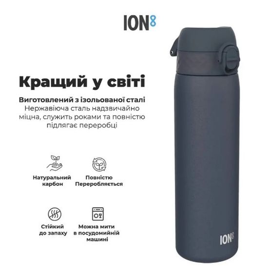 Пляшка для води металева вакуумна ION8 920 мл Vacuum Insulated Ash Navy (I8TS1000ANAVY) | Зображення 5