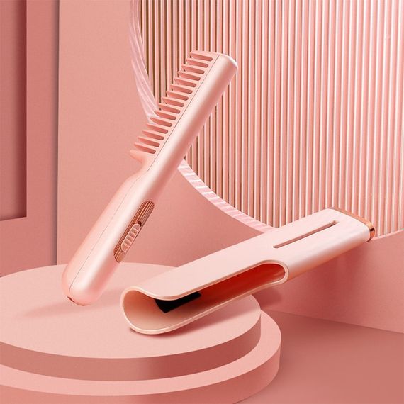 Расческа для волос прямая с USB-интерфейсом, HAIR COMB 297, розовий (42977-HAIR COMB_191) | Зображення 4