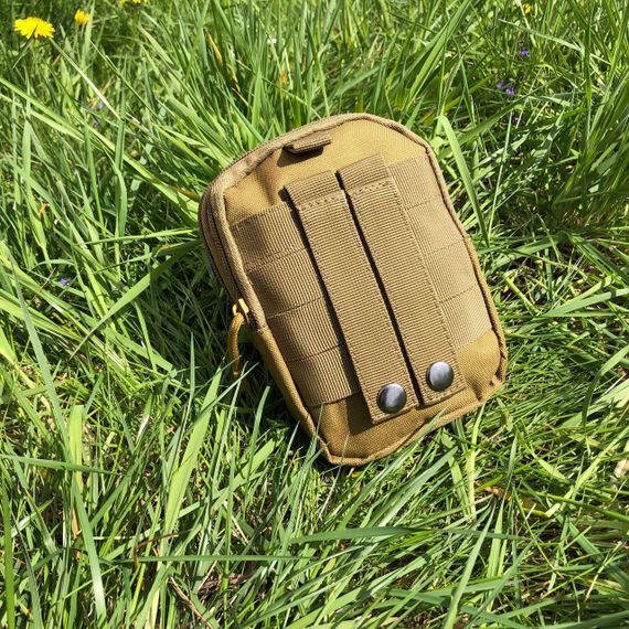 Тактическая сумка - подсумок для телефона, система MOLLE органайзер тактический из кордуры. Цвет: койот DF-21 | Зображення 1