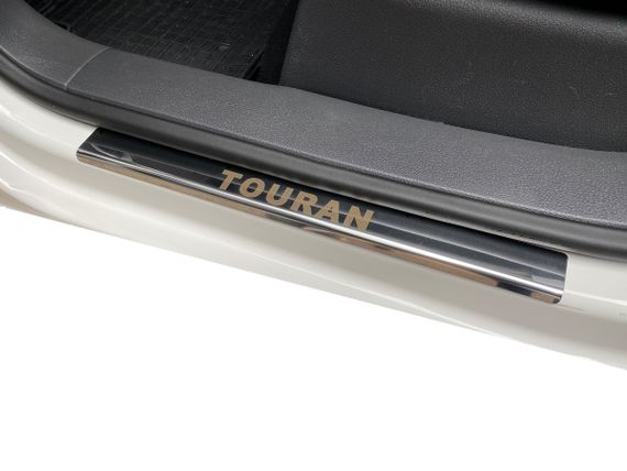 Накладки на пороги Carmos (4 шт, нерж) для Volkswagen Touran 2010-2015 гг