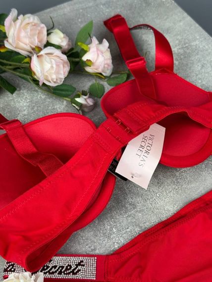 Комплект Victoria's Secret 2402 Push-Up Bra червоний | Зображення 3