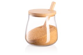 Банка для зберігання ARDESTO Midori Sugar, 500мл, скло, бамбук, прозорий (AR1350BHS)