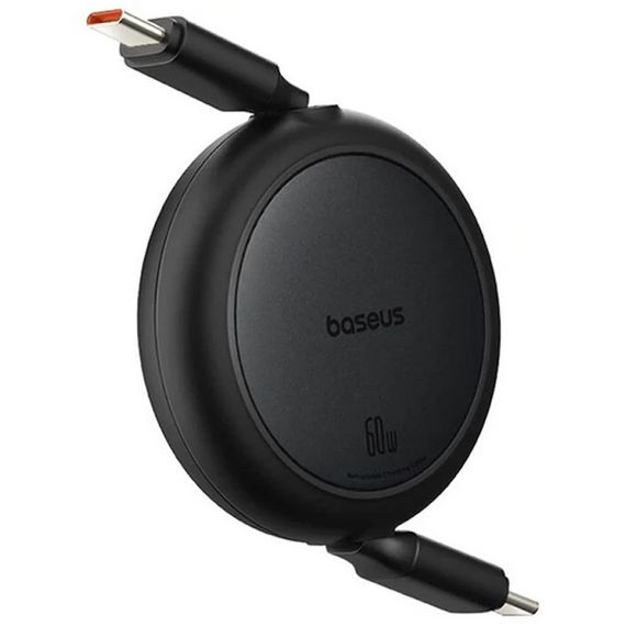 Дата кабель Baseus Free2Pull Mini Retractable Type-C to Type-C 60W (1m) (P10364500) Cluster Black | Зображення 2