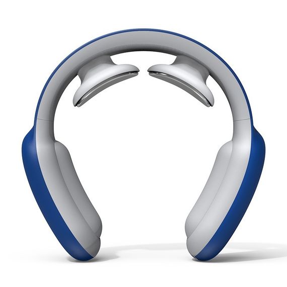 Електричний бездротовий EMS масажер для шиї Kingsring PGG з інфрачервоними променями, синій