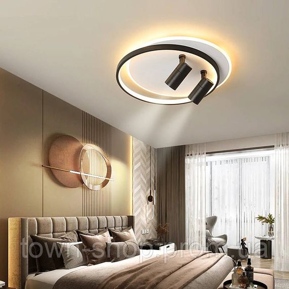 Люстра потолочная LED с пультом K012/2-led-k Черный 12х42х50 см.