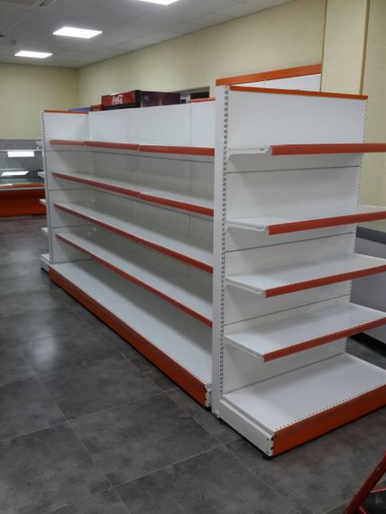 Пристінний стелаж 205/100/50/40*4 білого кольору, Красный | Зображення 3