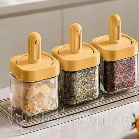 Баночки для приправ 3 шт., спецовница Spice Tin | Зображення 2