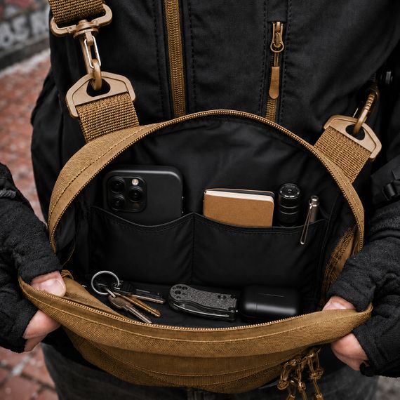 Чоловіча тактична сумка EDC Cordura 600D, сумка для патчів 25×20×5,5см койот XN-18 | Зображення 8