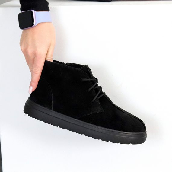 Дизайнерські чорні черевики дезерти натуральна замша в асортименті | Зображення 1