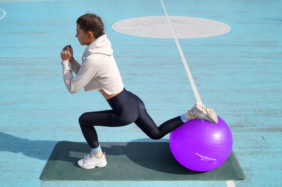 М'яч для фітнесу (фітбол) Power System PS-4013 Ø75 cm PRO Gymball Purple | Зображення 3