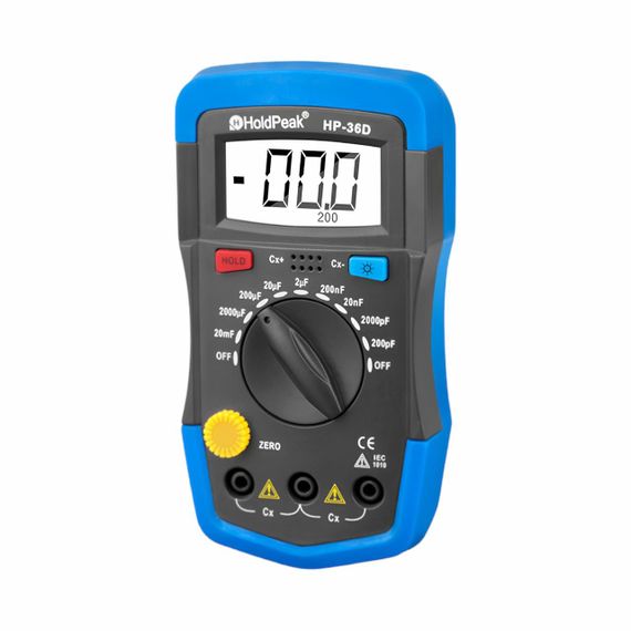 Мультиметр HoldPeak HP-36D тестер емкости цифровой (2000 отсчетов 0,1пФ-20мФ) | Зображення 6