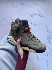 Кроссовки Jordan 6 x Travis Scott Retro Olive весна/лето/осень 2035 40