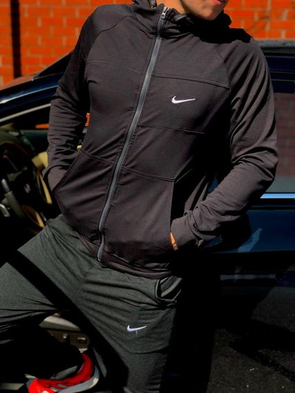 Зип худі у стилі Nike антрацит
