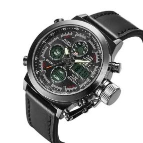 Наручные мужские часы AMST Watch / Армейские мужские часы с подстветкой влагостойкие