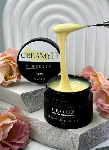 Гель для наращивания ногтей Crooz Creamy gel 13 (нежно-лимонный) 15мл | Зображення 2