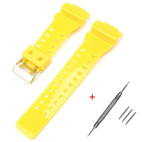 Ремінець для Годинник C2asio G-Shock GA-100/110/120 Yellow-Glossy GD