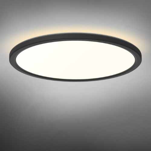 LED Светильник 22W 3000K-4000K-5000K с декоративной подсветкой черный VL-DL5R-22CB Videx | Зображення 1