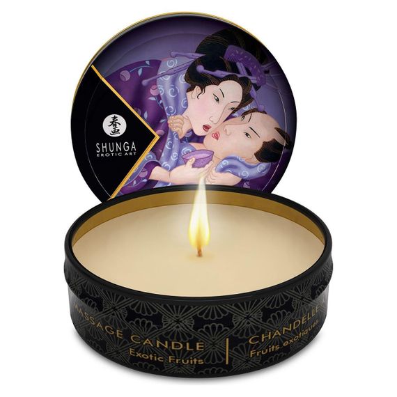 Масажна свічка Shunga Mini Massage Candle - Exotic Fruits з афродизіаками, 30мл