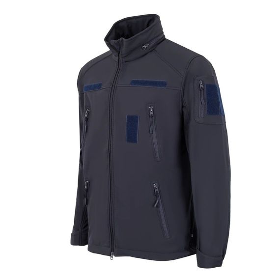 Куртка демісезонна SoftShell, фліс від -10 до +15 °С колір темно синій