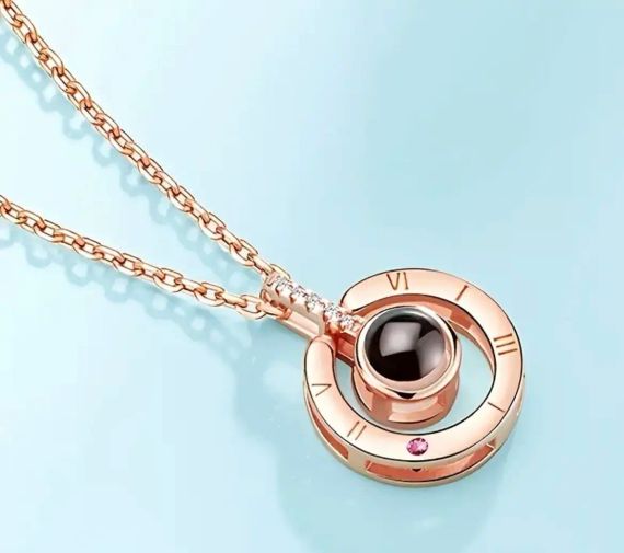 New Кулон підвіска з проекцією I love you Я тебе люблю 100 мовами світу у формі серця | Зображення 6