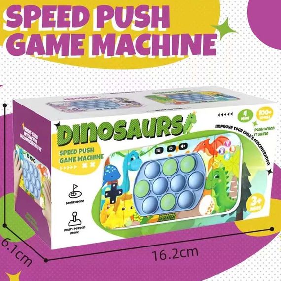 Портативна гра Pop-it Speed Push Game Ver.3 new Dinosaurs | Зображення 1