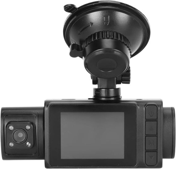 Автомобільний відеореєстратор з подвійною камерою 1920×1080P та 640×480P виявлення руху запис у циклі для передньої задньої зйомки | Зображення 1