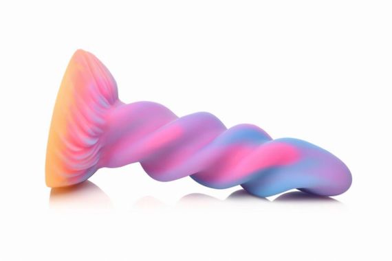 Фентезійний фалоімітатор Creature Cocks Glow-in-the-Dark Unicorn Dildo, світиться в темряві, 20,6 см Sex Aura | Зображення 2