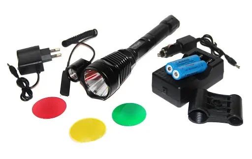 Светодиодный фонарь BL-2800-T6 50000W, тактический фонарь, фонарь с кнопкой | Зображення 1