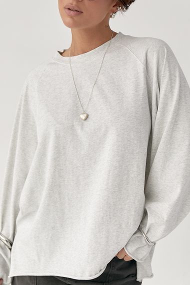 Однотонний вільний лонг - світло-сірий цвет, ONE SIZE (є розміри) | Зображення 3