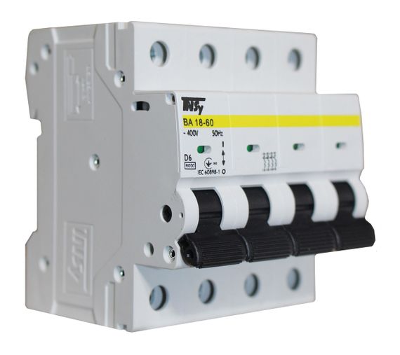 Автоматический выключатель ВА18-60 4Р 6А 6кА х-ка D Ny95504816
