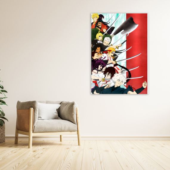 Плакат-постер з принтом Кавун Пекельний рай Hell's Paradise Jigokuraku Габімару Юдзуріха Сагірі 2 A4 ПЛ000685(A4)