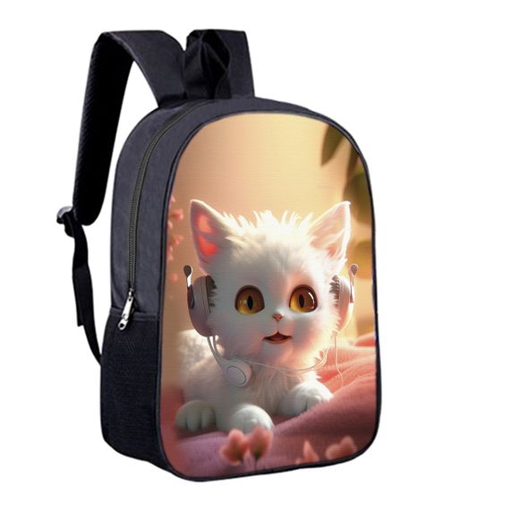 Рюкзак детский с котом 34х27 см,ранец городской с котиком для мальчика,девочки (00487)