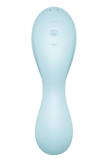 Вакуумний смарт-стимулятор із вібрацією Satisfyer Curvy Trinity 5 (Blue)  (м'ята упаковка!!!) | Зображення 6