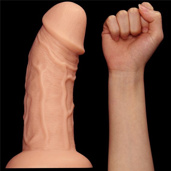 Фалоімітатор - King-Sized Realistic Curved Dildo 9.5" Flesh Sex Aura | Зображення 3