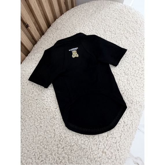 Брендовая футболка для собак Burberry Teddy Black | Стильная черная одежда для питомцев | Зображення 1