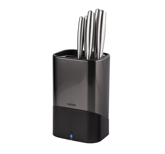 Подставка для ножей и кухонных принадлежностей с ионизатором Vinzer Graphite Collection VZ-50341 15х11.7х22.7 см | Зображення 2