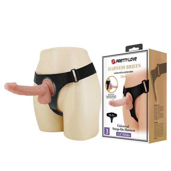 Страпон - Pretty Love Harness Briefs Kewin 7.2" sexstyle | Зображення 1