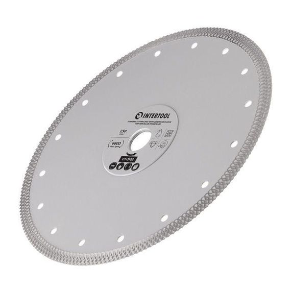 Диск алмазний відрізний 230 мм по керамограніту INTERTOOL CT-3105 | Зображення 2