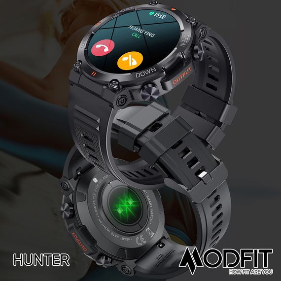 Розумний годинник Modfit Hunter All Black 36 мм. | Зображення 8