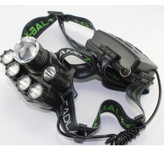 Яркий светодиодный налобный фонарь Bailong Police BL-T78 5 led белый + KT-844 2 ультрафиолетовый | Зображення 7