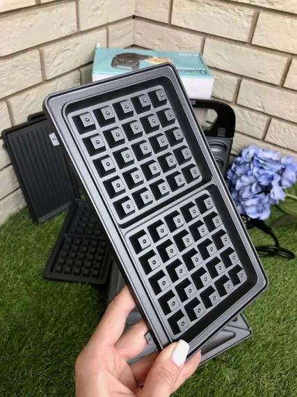 Вафельница-сендвичница 4в1 Domotec SI-234B 1200w | Зображення 5