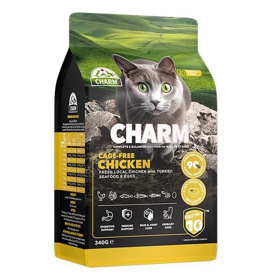 Сухий беззерновий холістик корм Charm Cage-Free Chicken Чарм курка вільного вигулу для котів 0.34 кг.