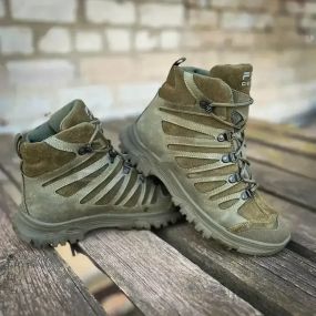 Черевики зимові Вікінг шкіра напіввовна хакі 41