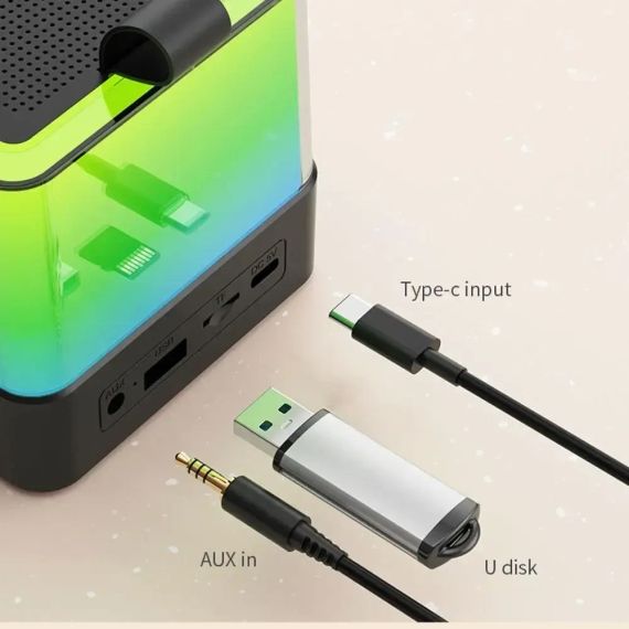 Портативна Bluetooth колонка-караоке із двома мікрофонами Wi-Fi | Зображення 2