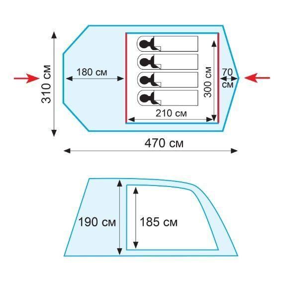 Намет Tramp TRT-079 Baltic wave v2 | Зображення 1