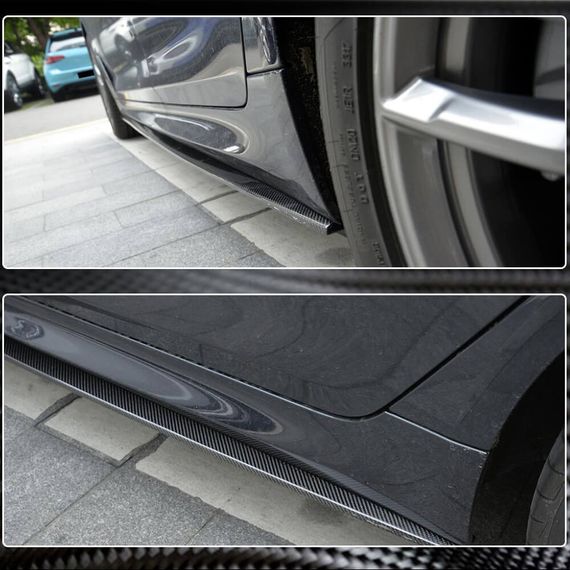 Накладки на пороги V1 (для M-Sport/M5 2017-2020, Карбон) для BMW 5 серия G30/31 | Зображення 4