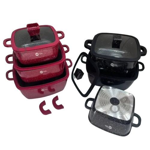 Набір квадратних казанів Higher Kitchen HK-322 (45355-HK 322_1953) | Зображення 3
